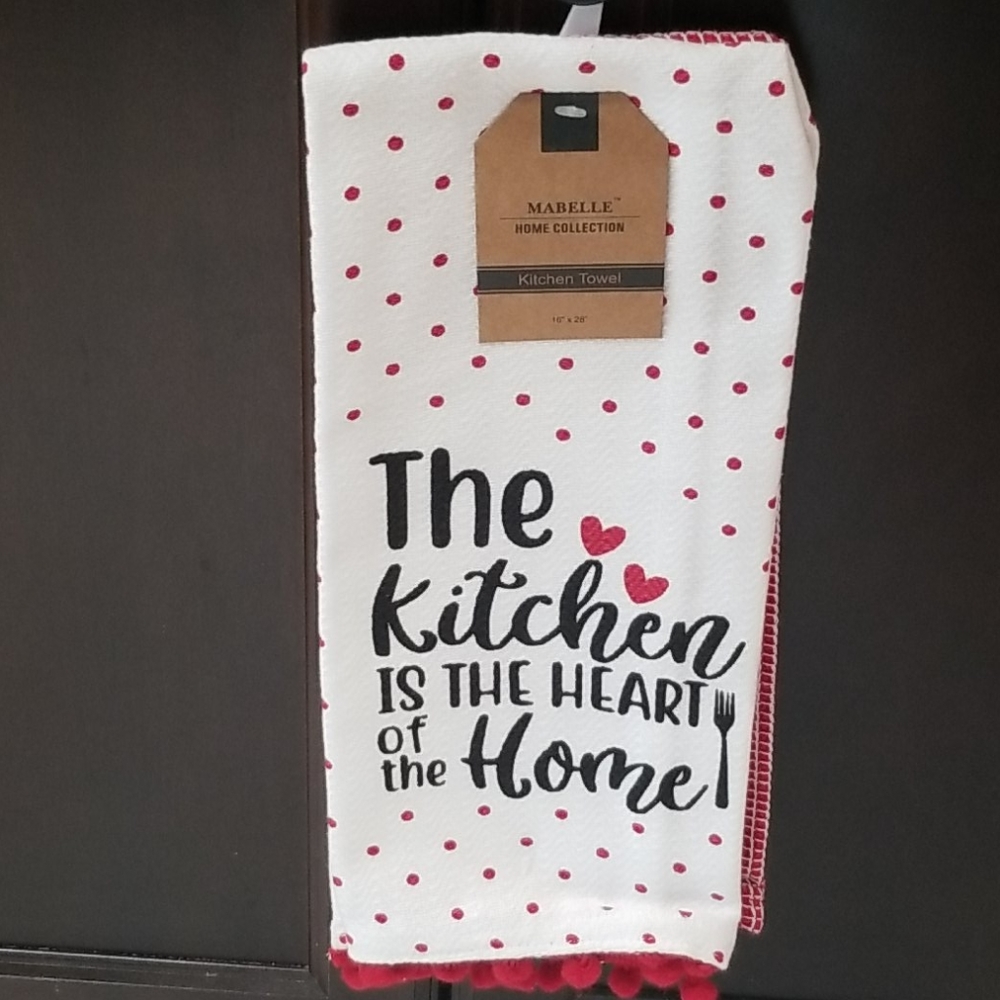 The kitchen....pom pom kitchen towel set